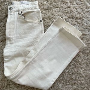 Zara high rise straight jeans
